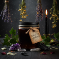 Deep amber-black enchanted apothecary jar