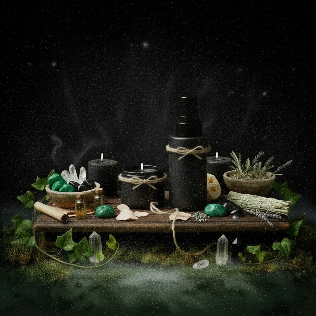 Double Cleansing Kit Anti-Aging – Dark Enchanted Altar – Iron & Ivy Apothecary