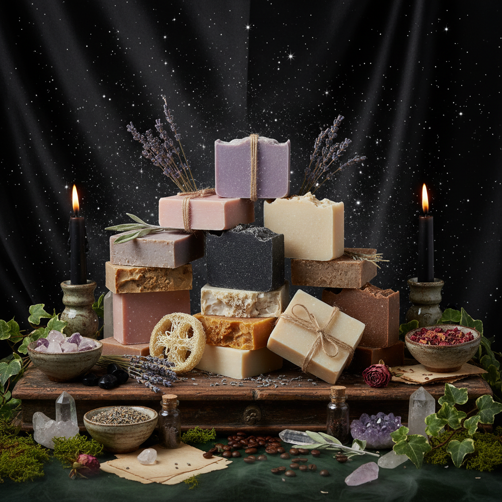 Farmhouse Artisan Goat Milk & Tallow Soap Sampler – Full Enchanted Altar – Iron & Ivy Apothecary