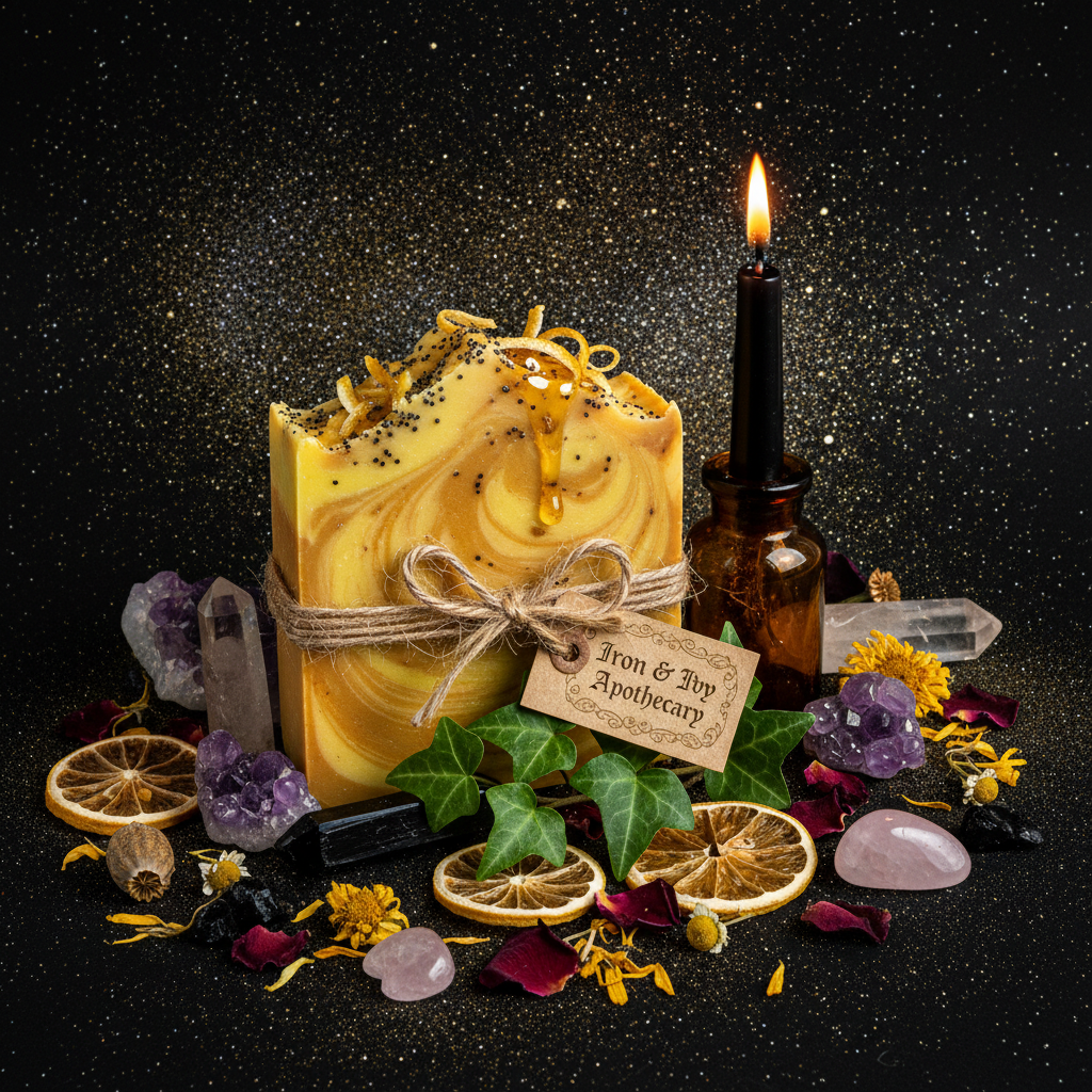 Lemon + Honey + Poppy Seed Handmade Tallow & Goat Milk Soap Bar – Enchanted Apothecary