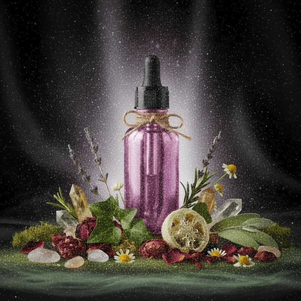 Plum Glow Multipurpose Face Serum – Cosmic Silver-Plum Enchantment – Iron & Ivy Apothecary